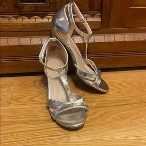 Elegant Silver Women's Heels